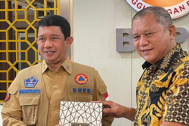 Pj Sekda Musni Wijaya Temui Kepala BNPB Letjen TNI Suharyanto