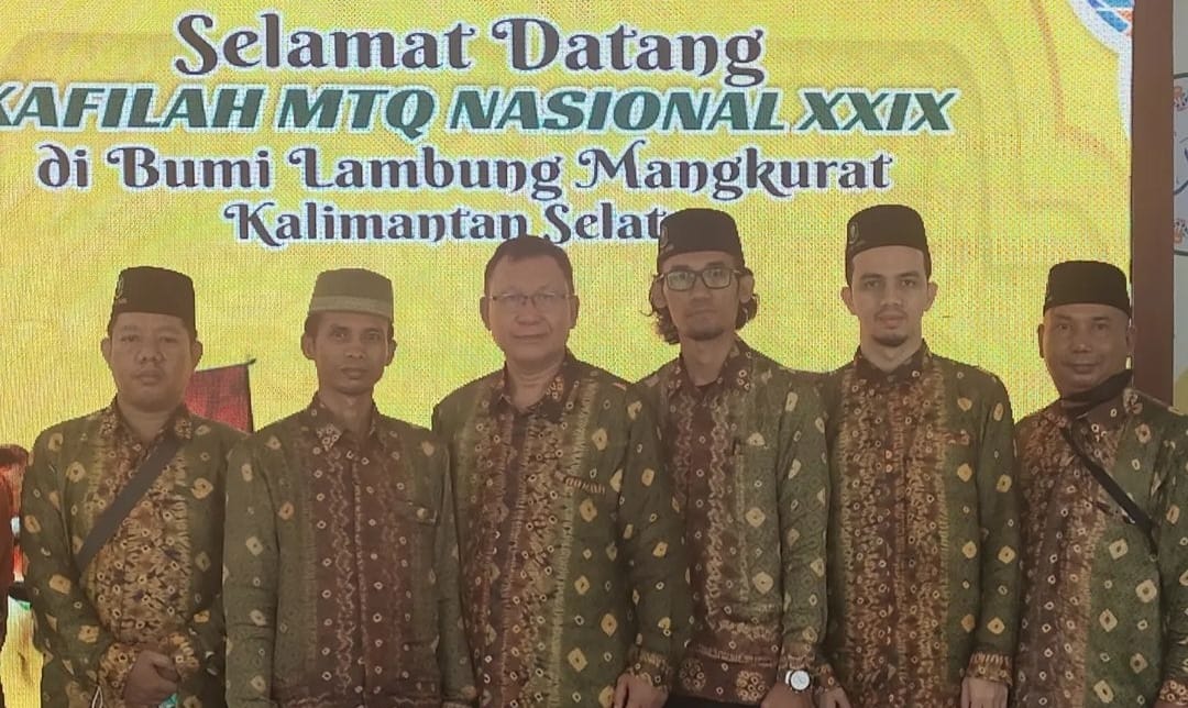 MTQN XXIX, Kafilah MTQ Sumsel Tiba di Banjarmasin 