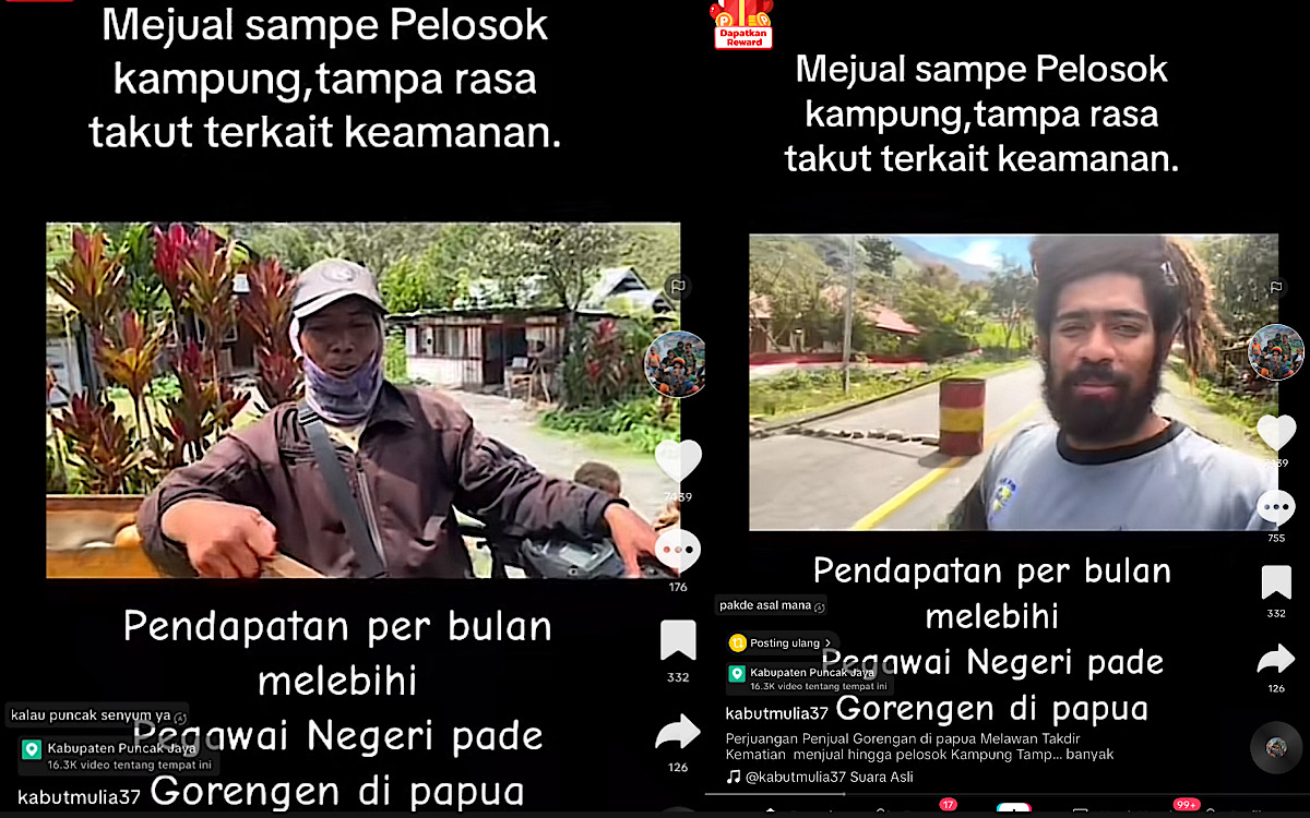 Pak Ali Penjual Gorengan Masuk Sampai ke Pelosok Papua Tak Takut Diserang KKB, Omset Besar Kalahkan Gaji PNS 