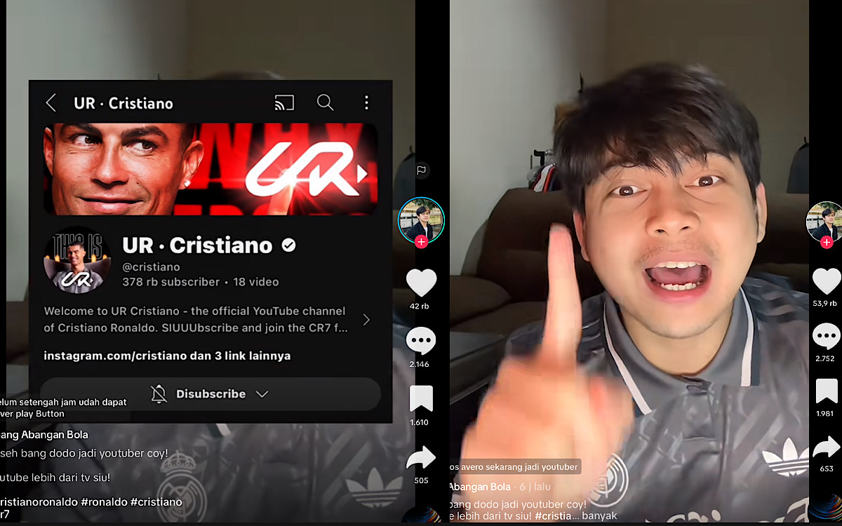 Wow, Cristiano Ronaldo Resmi Jadi YouTuber, Belum Setengah Jam Sudah Dapat Silver Play Button 