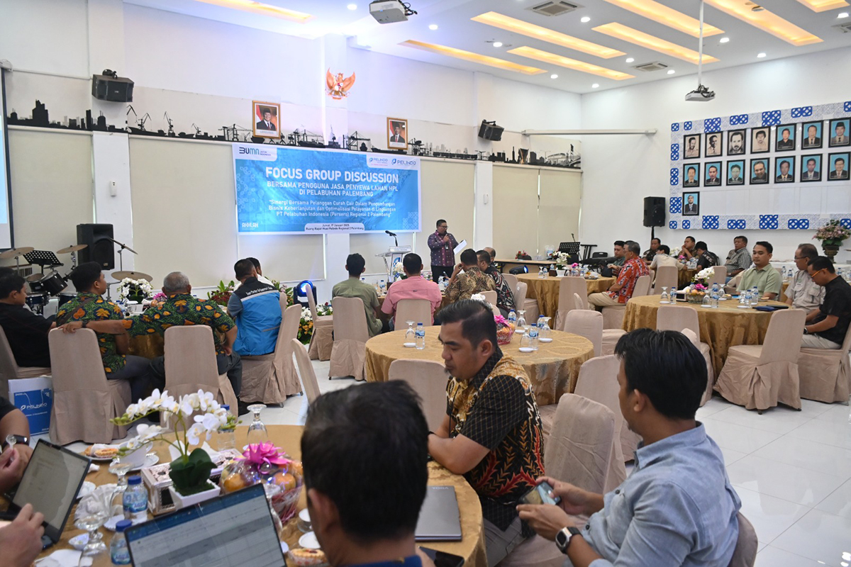 Pelindo Regional 2 Palembang Gelar FGD Bersama Pengguna Jasa Penyewa Lahan HPL Curah Cair