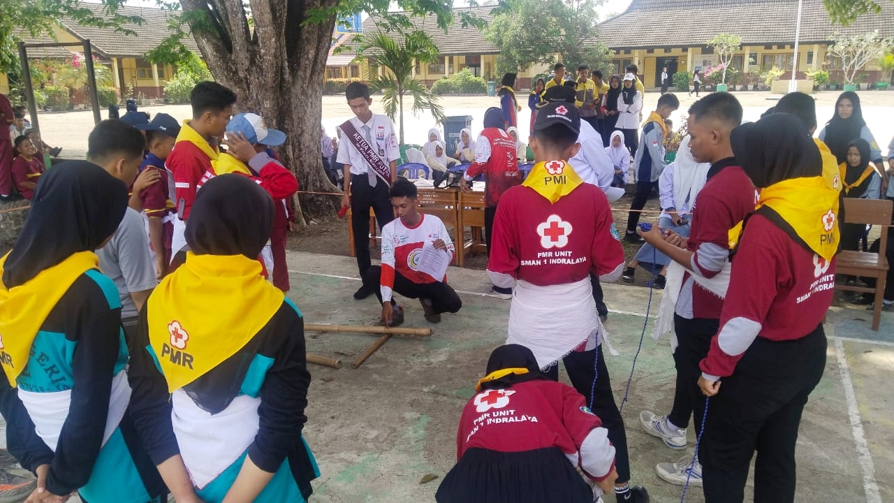 Ratusan Pelajar SMA dan SMP di Ogan Ilir, Antusias Ikuti Lomba PMR di SMAN 1 Indralaya Utara