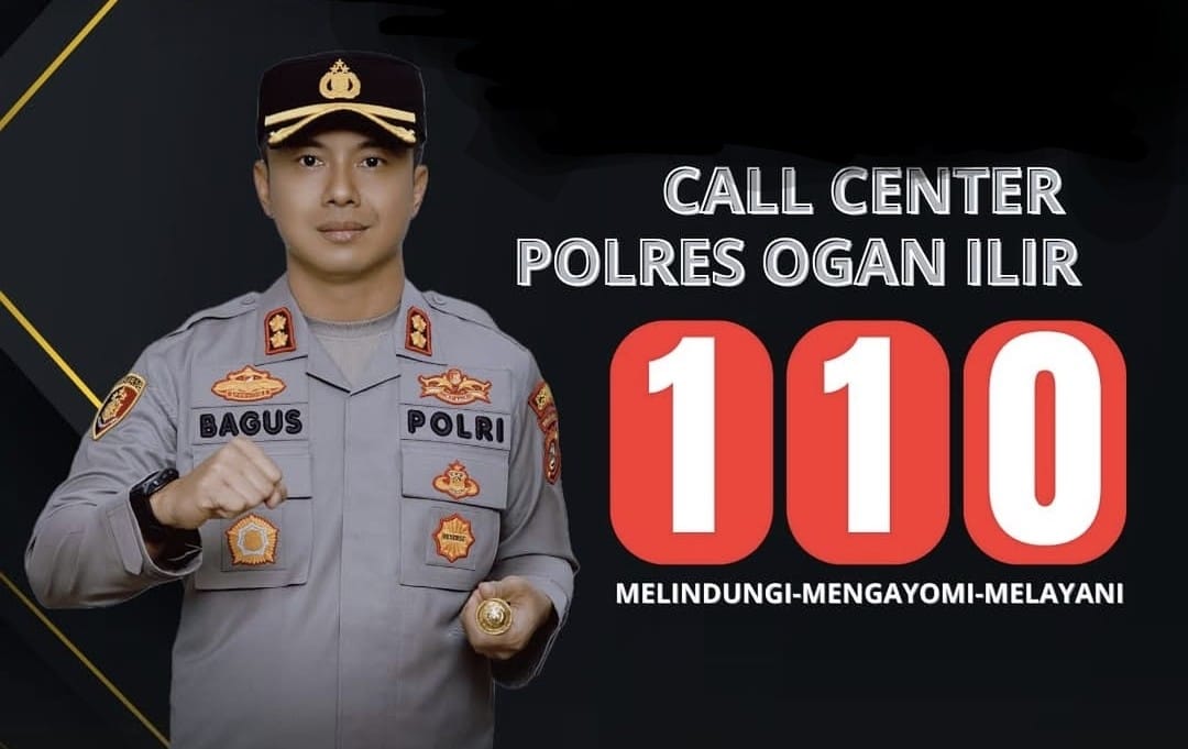 Siap Layani Pengaduan Masyarakat, Polres Ogan Ilir Sediakan Layanan Call Center 110, Bebas Pulsa