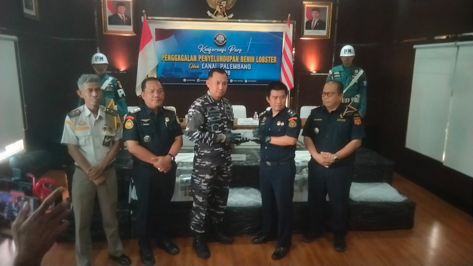 Lanal Palembang Gagalkan Penyelundupan Benih Lobster Senilai Rp15 M, 2 Pelaku Kabur ke Hutan Bakau