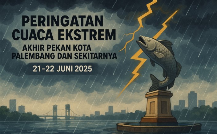 Peringatan Dini Cuaca Ekstrem Mengintai Akhir Pekan, Waspadai Hujan di Sejumlah Wilayah Kota Palembang
