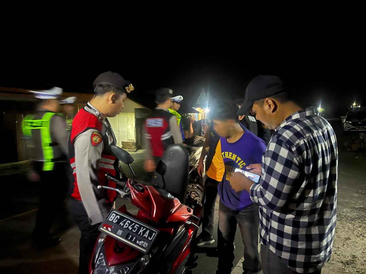 Tingkatkan Keamanan, Polres OKI Gencar Lakukan KRYD Amankan Mobil dan Sepeda Motor