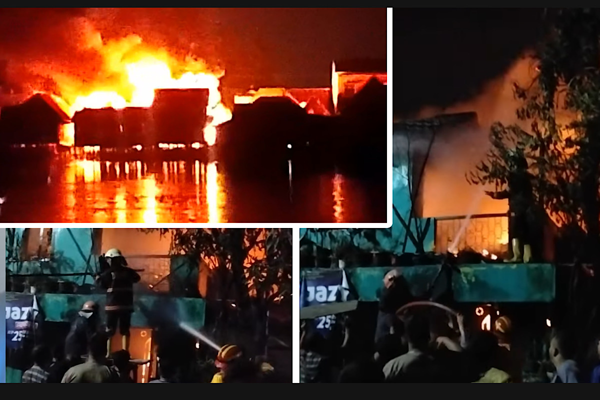 Dini Hari, Rumah Warga di 1 Ulu Laut Terbakar, Lokasi Kawasan Padat Penduduk