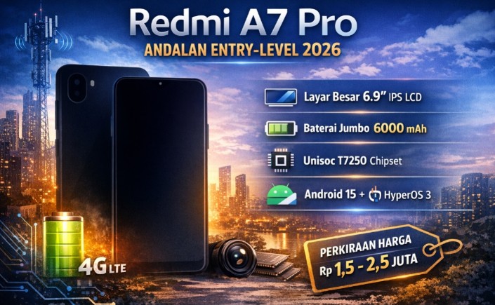 Redmi A7 Pro Siap Jadi Andalan Entry-Level 2026, Ini Deretan Pembaruan dan Perkiraan Harganya