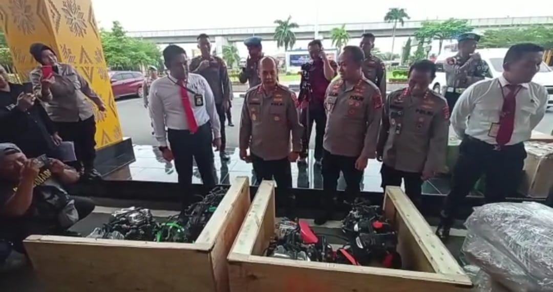 4 Unit Mesin Motor Harley Davidson dan Belasan Barang Impor Ilegal Asal Tiongkok Melintas di Palembang