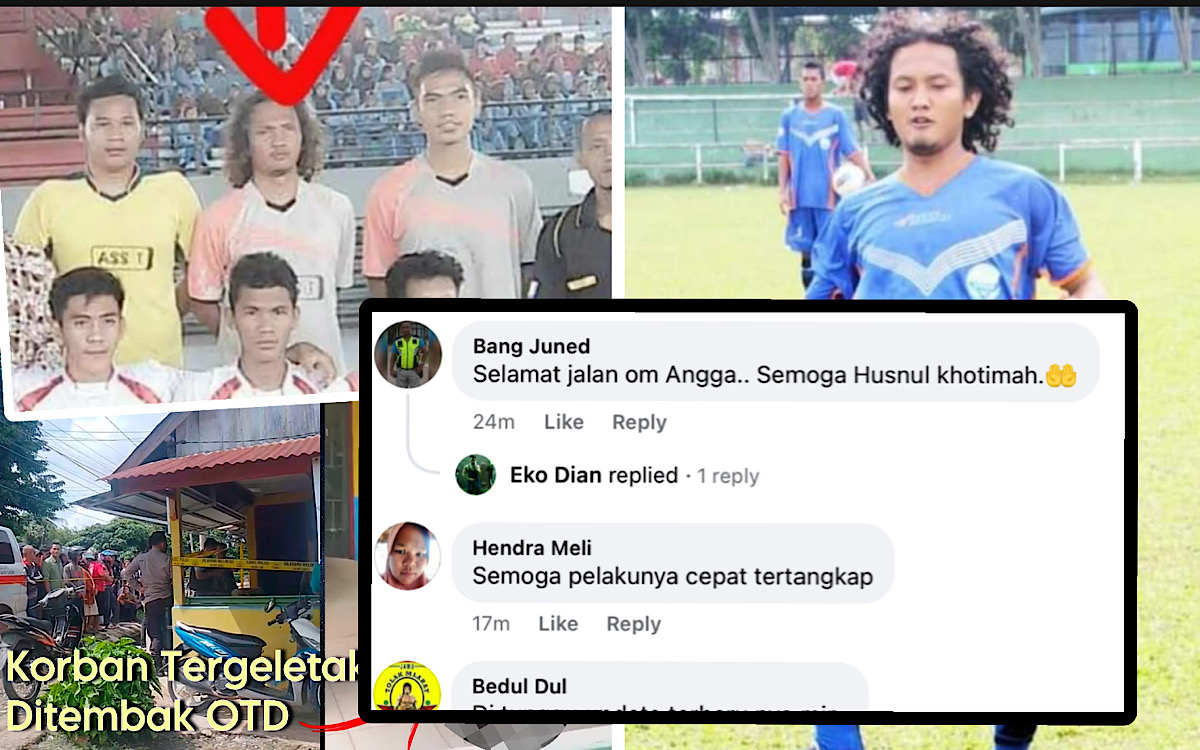 Ramai Ucapan Duka, Angga Murina Ditembak OTD Depan Loket PLN Sekayu Dikenal Pesepakbola Gondrong Yang Lincah