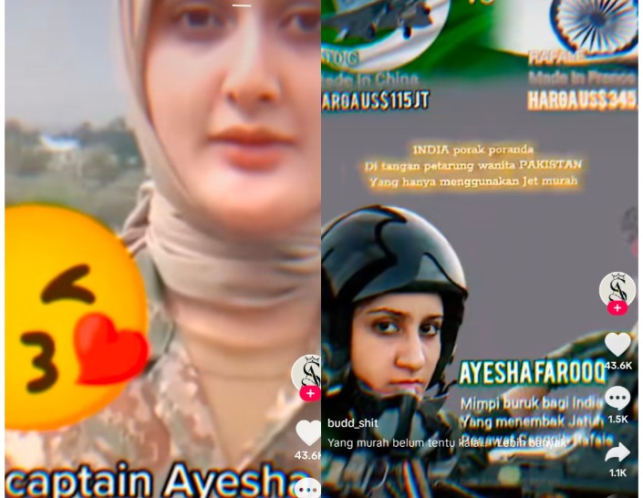 Ayesha, Petarung Udara Wanita Pakistan Libas Rafale India Hanya dengan Jet Tempur Murah Made In Tiongkok
