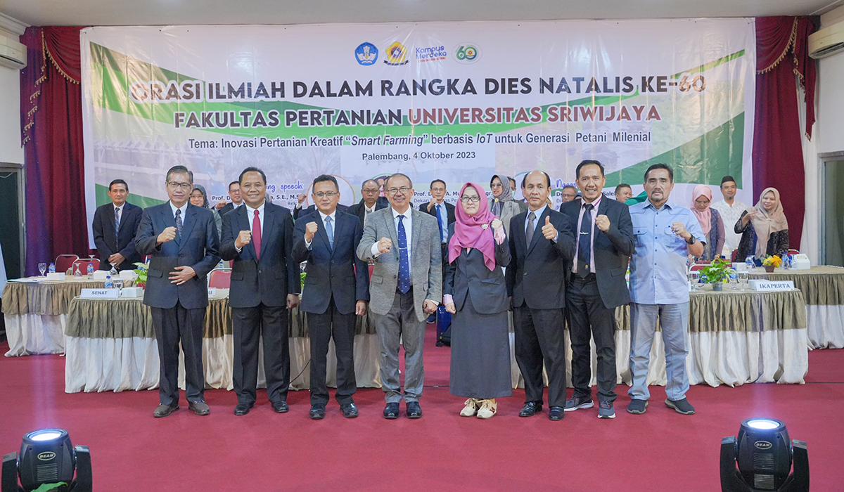 Dirut Pusri Palembang Sampaikan Orasi Ilmiah di Universitas Sriwijaya soal Smart Farming 