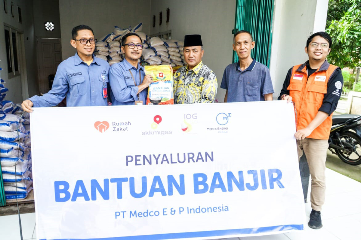 KKKS Medco E&P Rimau Salurkan Bantuan Paket Beras untuk Warga Terdampak Banjir di Musi Banyuasin