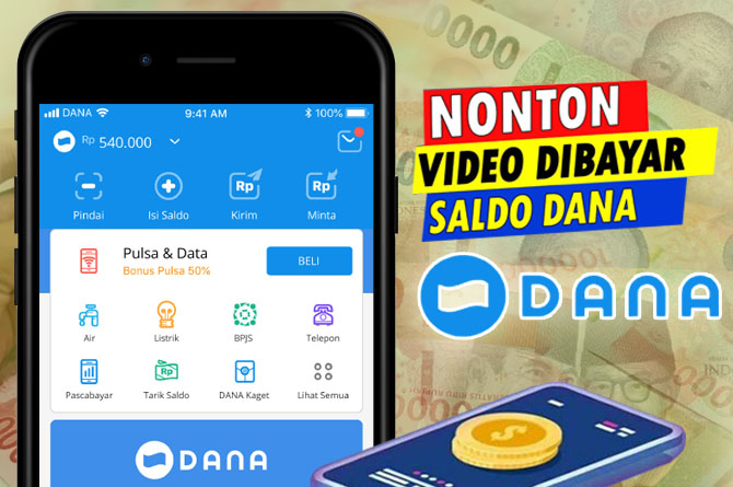 Cuma Nonton Video 5 Menit Dibayar Saldo DANA Gratis Tiap Hari, Silahkan Dicoba