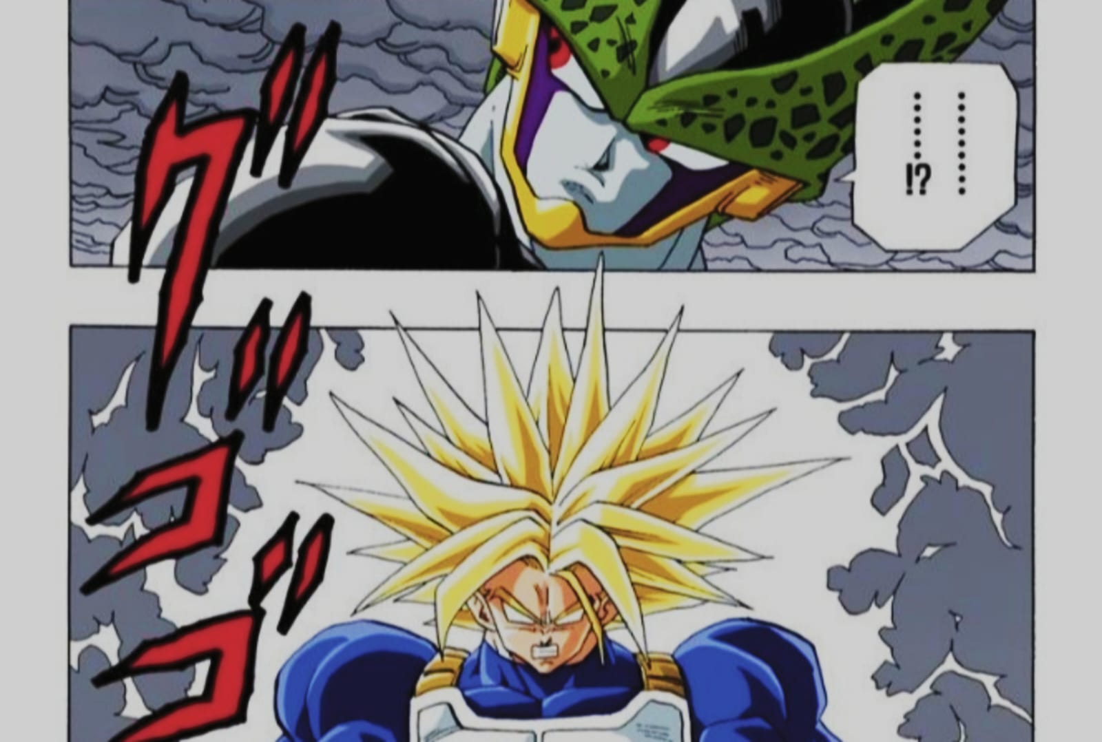 Trunks Mengeluarkan Bentuk Luar Biasa dari Super Saiyan Kelas Tiga untuk Menghalau Perfect Cell