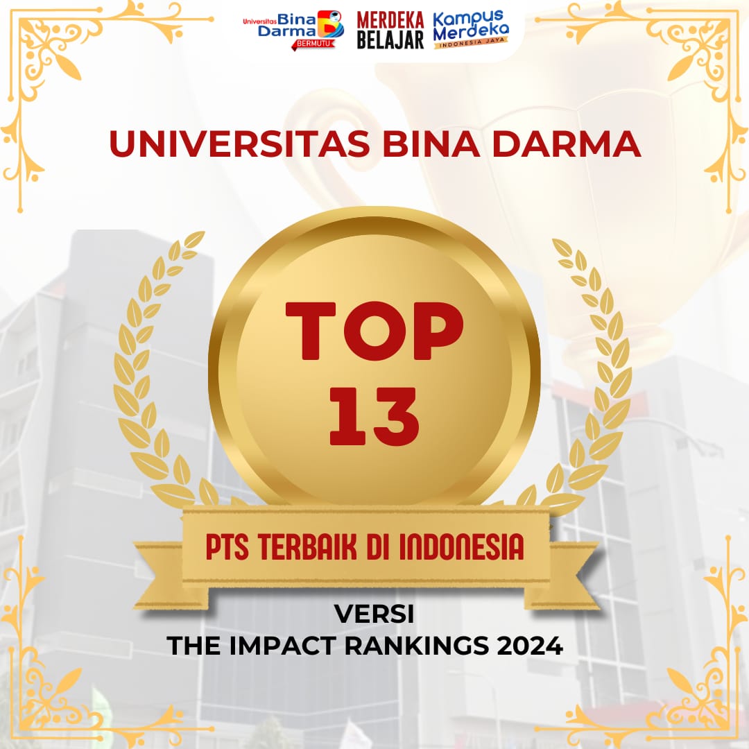 Wow! Universitas Bina Darma Masuk Perguruan Tinggi Terbaik ke -13 di Indonesia Versi The Impect Rankings 2024