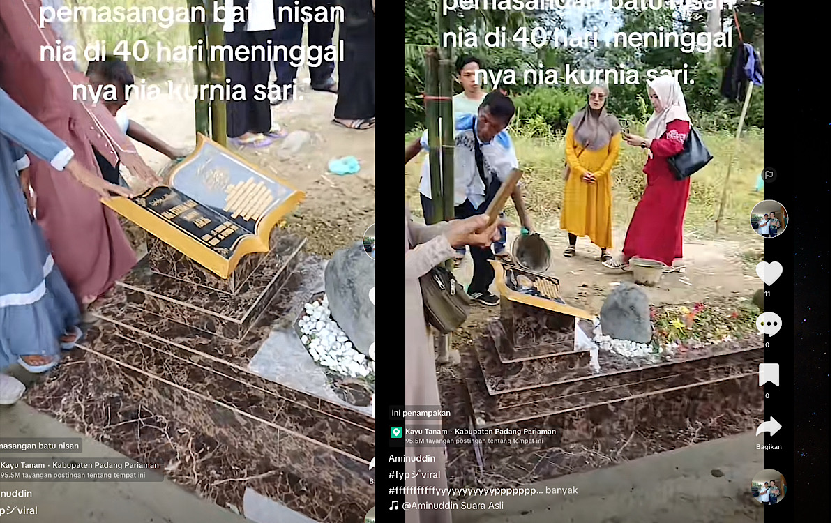 Sudah 40 Hari, Batu Nisan Permanen di Makam Nia Kurnia Sari Dipasang, Pelayat Masih Terus Berdatangan 