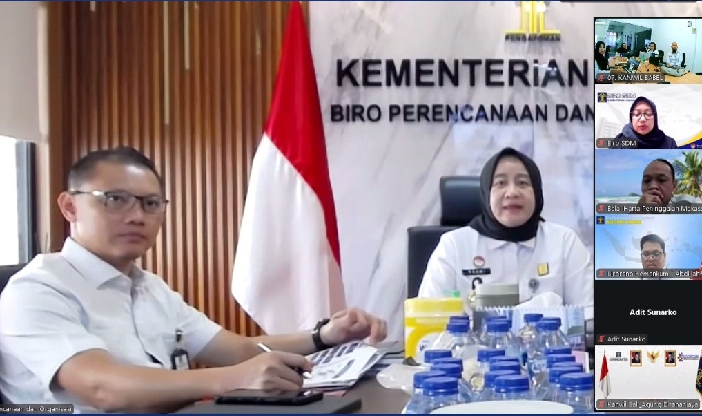 Perkuat Akuntabilitas, Kanwil Kemenkum Babel Ikuti Evaluasi SAKIP 2026