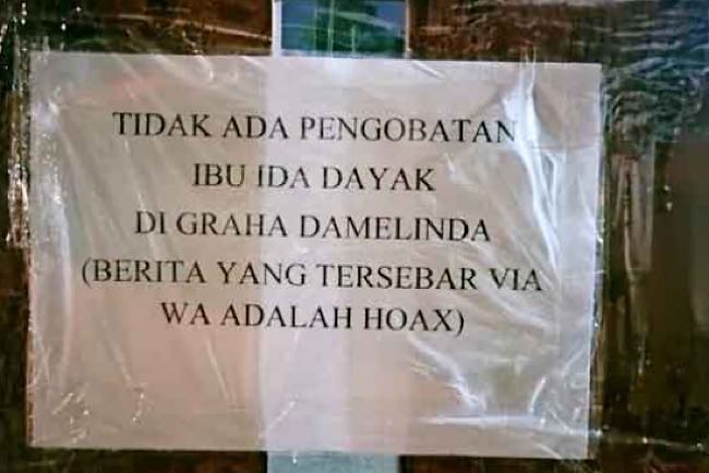 Pengobatan Ida Dayak di Graha Damelinda Palembang Hoaks, Pemilik Gedung Tegaskan Berita Tersebar Tidak Benar