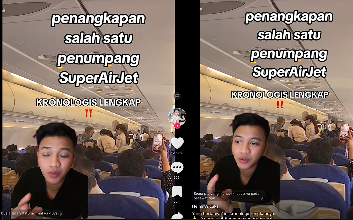 Penumpang Pesawat Super Air Jet Medan-Jakarta Ditangkap Ternyata Tampar Pramugara Usai Teriak Pesawat Rusak 