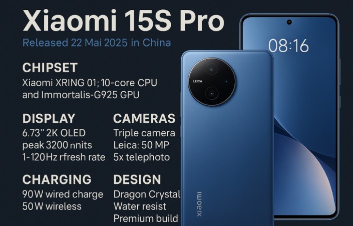 Xiaomi X15S Pro Resmi Dirilis: Chip Buatan Sendiri, Kamera Leica, dan Layar 2K Super Terang