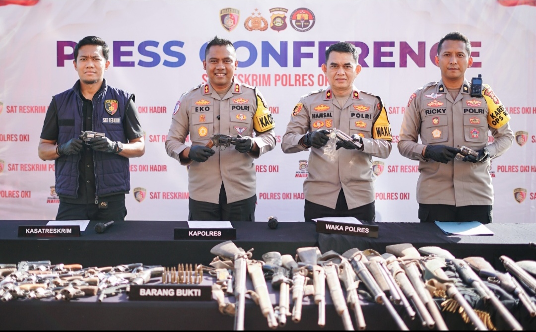 77 Senjata Api Diserahkan Warga di Ops Senpi Musi 2026, Tiga Tersangka Diamankan