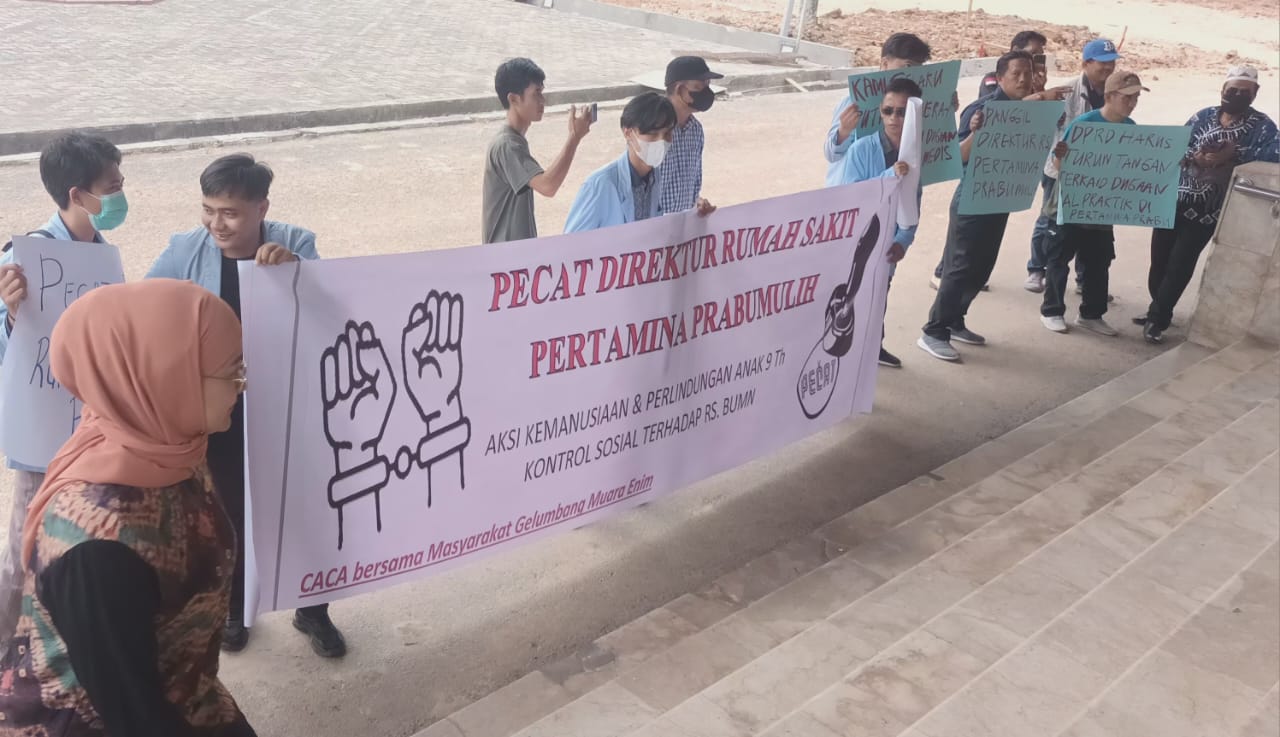 CACA dan Elemen Mahasiswa Minta DPRD Sumsel Panggil Direktur RS Pertamina Prabumulih