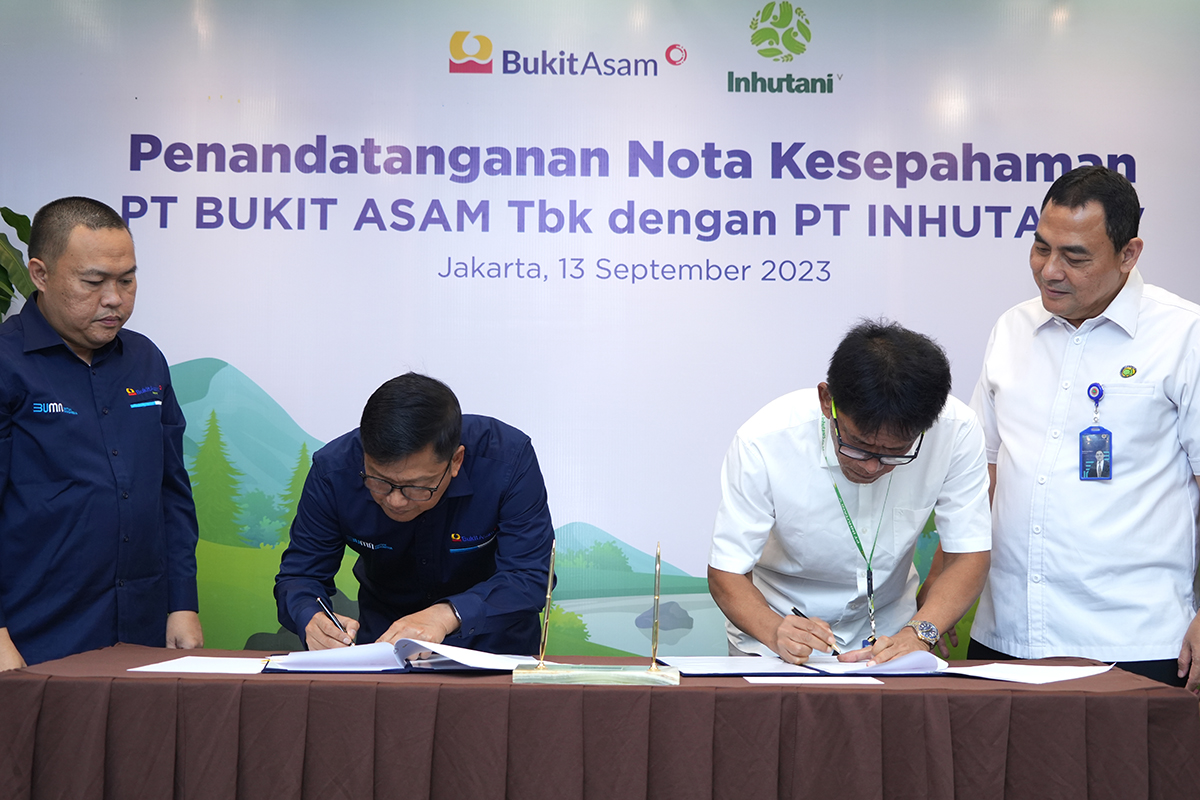 PT Bukit Asam Gandeng Inhutani V untuk Reklamasi hingga Pengelolaan Hutan