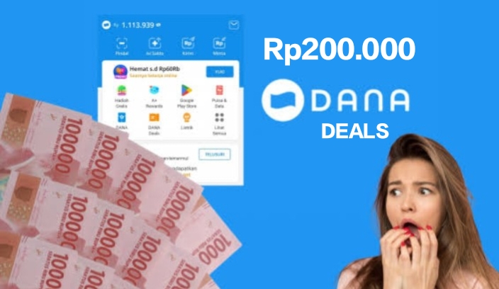 Rejeki Nomplok Akhir Bulan, Bagikan Link Voucher Aplikasi DANA Deals Pasti Cair Rp200.000