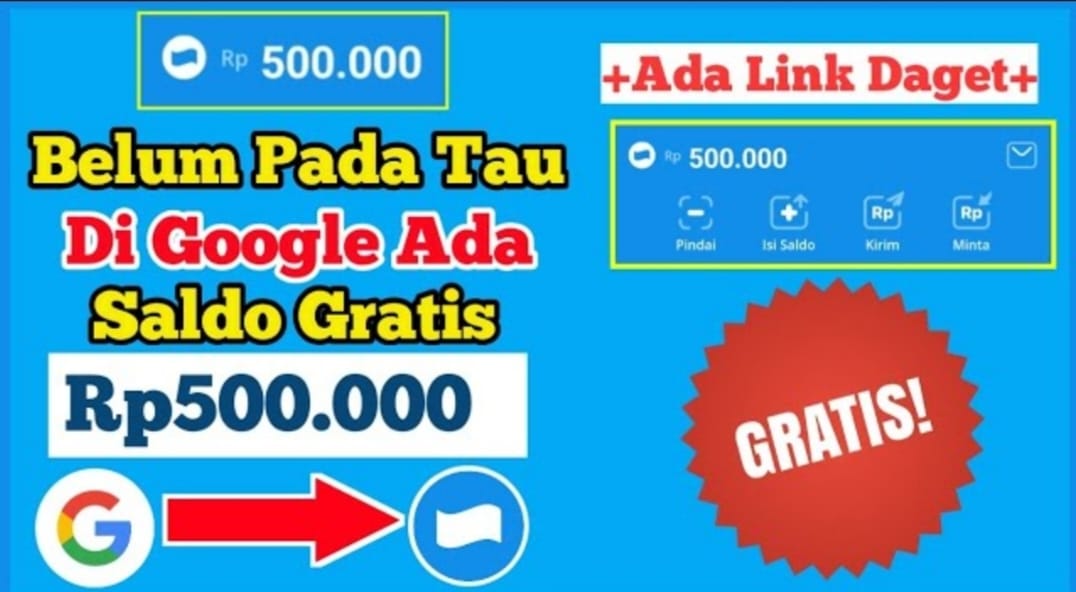 Buruan Klaim! Saldo DANA Rp 500.000 Gratis, 100 Persen Langsung dari Google