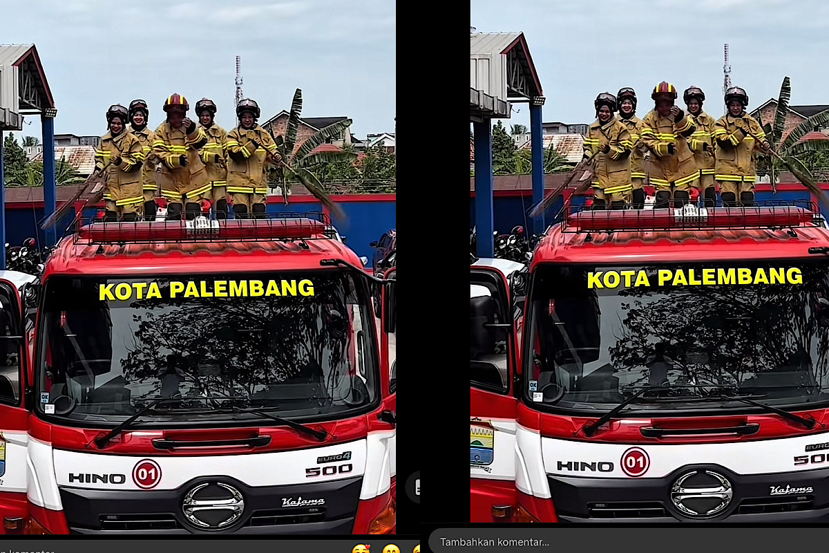 Srikandi Damkar Kota Palembang Bikin Konten Aura Farming, Tanggapan Netizen di Luar Dugaan