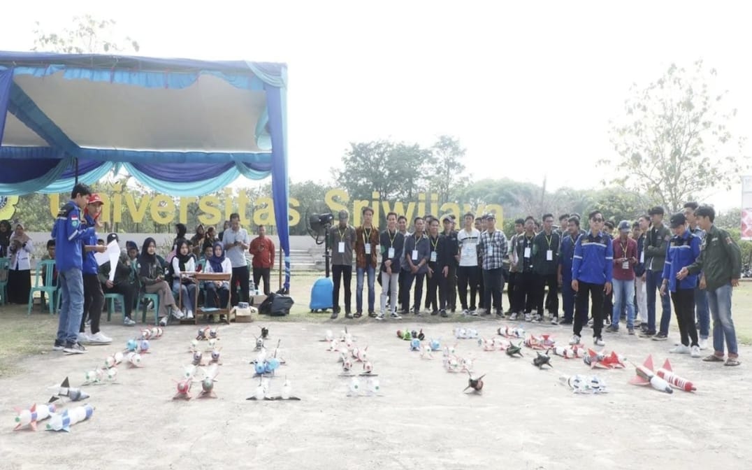 36 Peserta Unjuk Kebolehan Kompetisi Roket Air Pelajar se-Sumsel di Kampus Unsri Indralaya Ogan Ilir