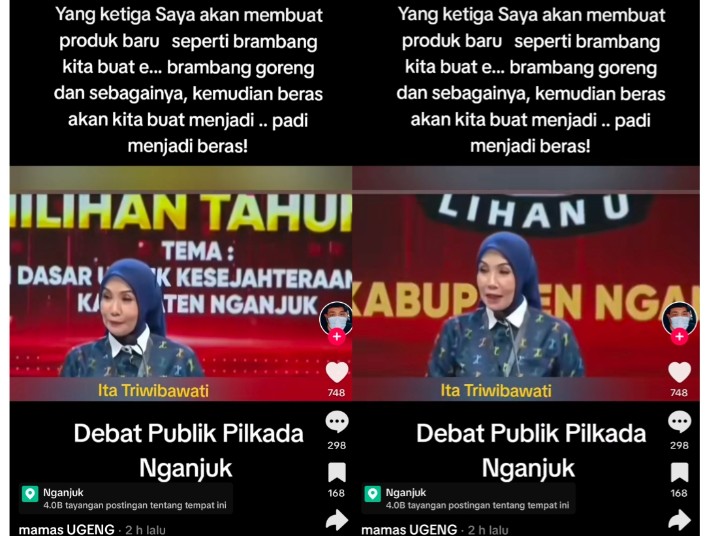 Cabup Nganjuk Ita Triwibawati Jadi Cibiran Warganet, Sampaikan Inovasi Padi Jadi Beras