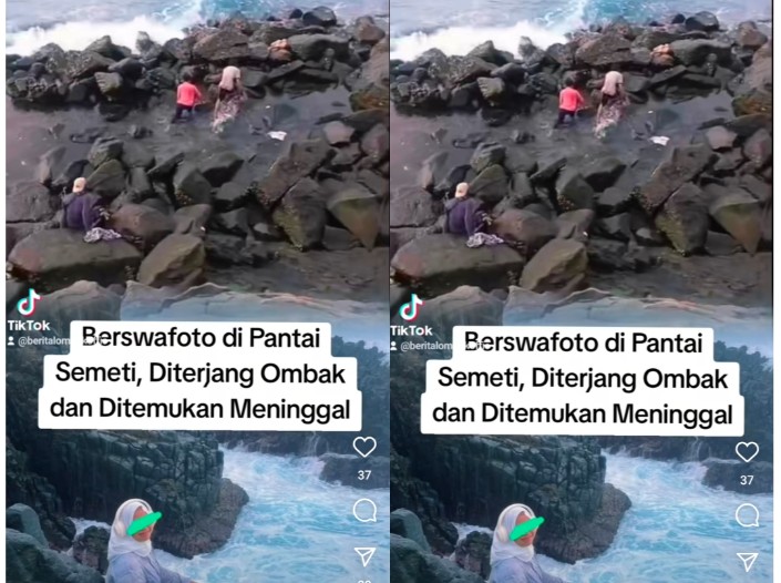 Detik-Detik Wisatawan Pelajar di Lombok Meregang Nyawa Usai Diterjang Ombak Pantai Saat Berswafoto