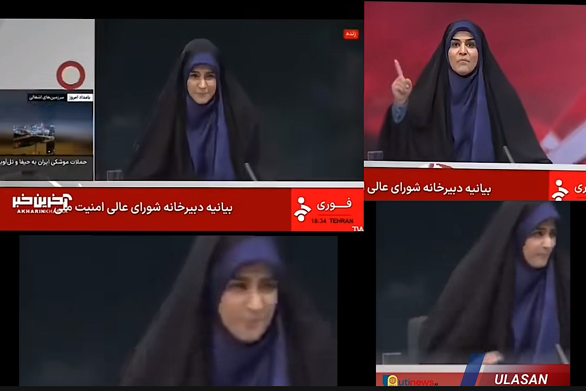 Presenter TV Iran Sahar Emami Tetap Mengudara Meski Kantornya Dihantam Bom Zionis