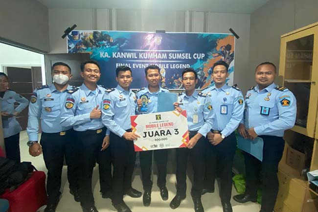 Tim E-Sports Mobile Legends Lapas Sekayu Juara di Kakanwil Kumham Sumsel Cup