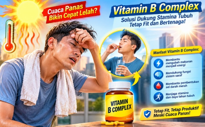 Cuaca Panas Bikin Cepat Lelah? Ini 4 Pilihan Vitamin B Complex untuk Dukung Stamina Tubuh