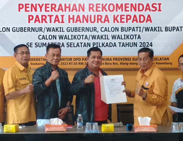 Kembali Dapat Dukungan, Askolani Diusung Partai Hanura untuk Maju Pilkada Banyuasin 2024