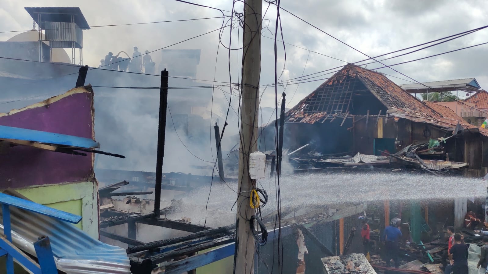Tiga Rumah Warga di  Baturaja Lama Hangus Terbakar