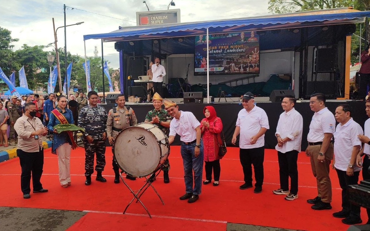 Wali Kota Palembang Harnojoyo Resmikan Car Free Night Sekanak Lambidaro