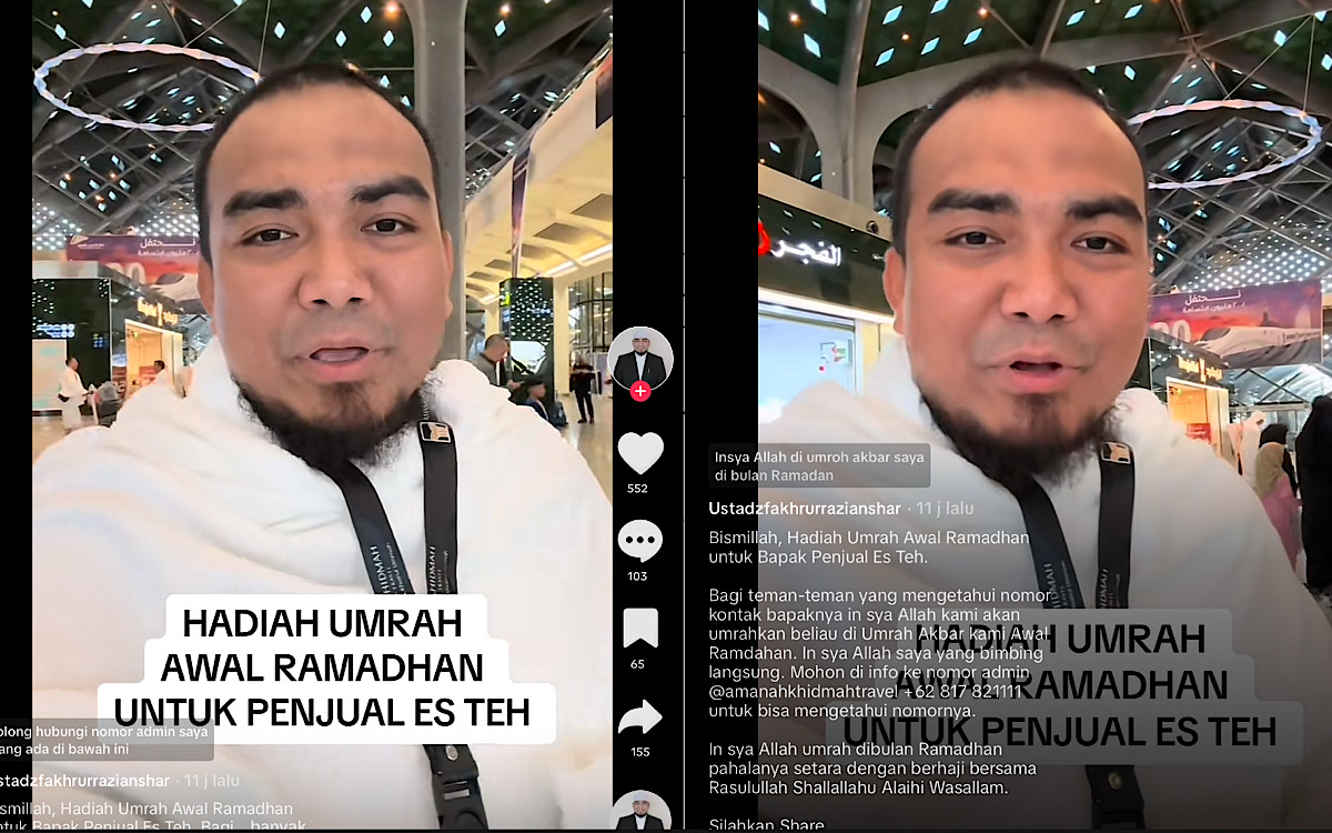 Penjual Es Teh Viral Diumpat Gus Miftah Ke Tanah Suci Di Awal Ramadhan Ini Bersama Ustadz Fakhrurrazi 