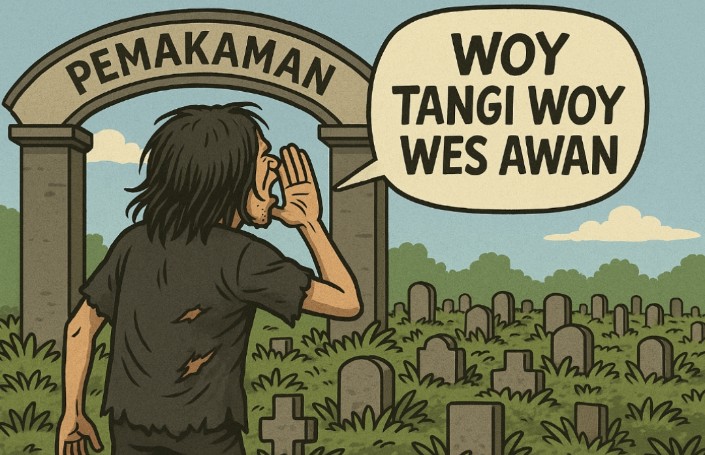 Aksi Kocak ODGJ Teriak 'Woy Tangi Woy Wes Awan' di TPU Terekam Kamera, Netizen Sakit Perut