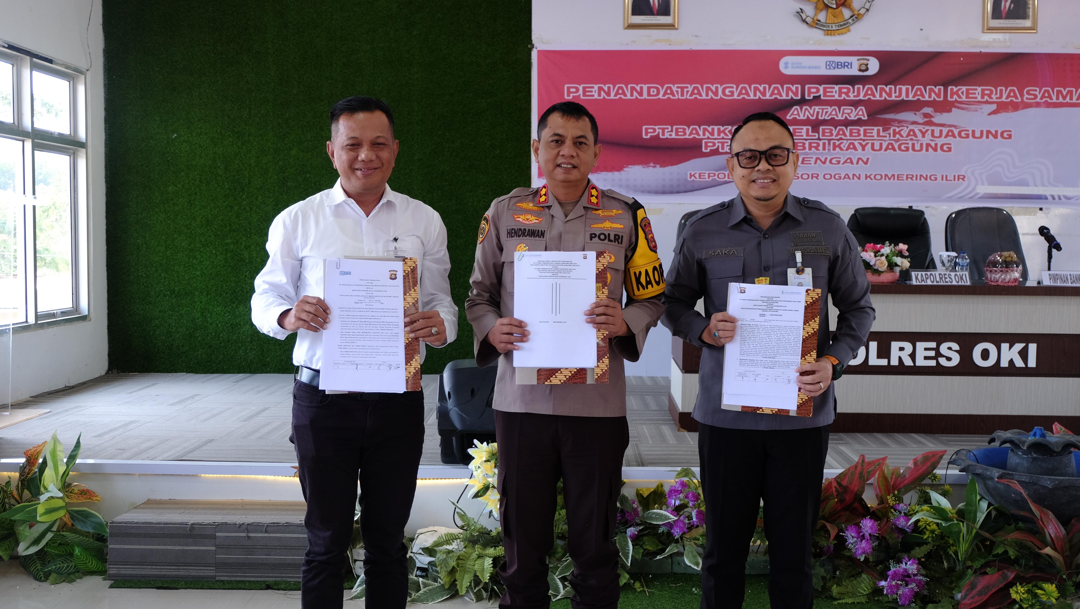 2 Bank Jalin Kerja Sama Perkuat Keamanan Perbankan dengan Polres OKI