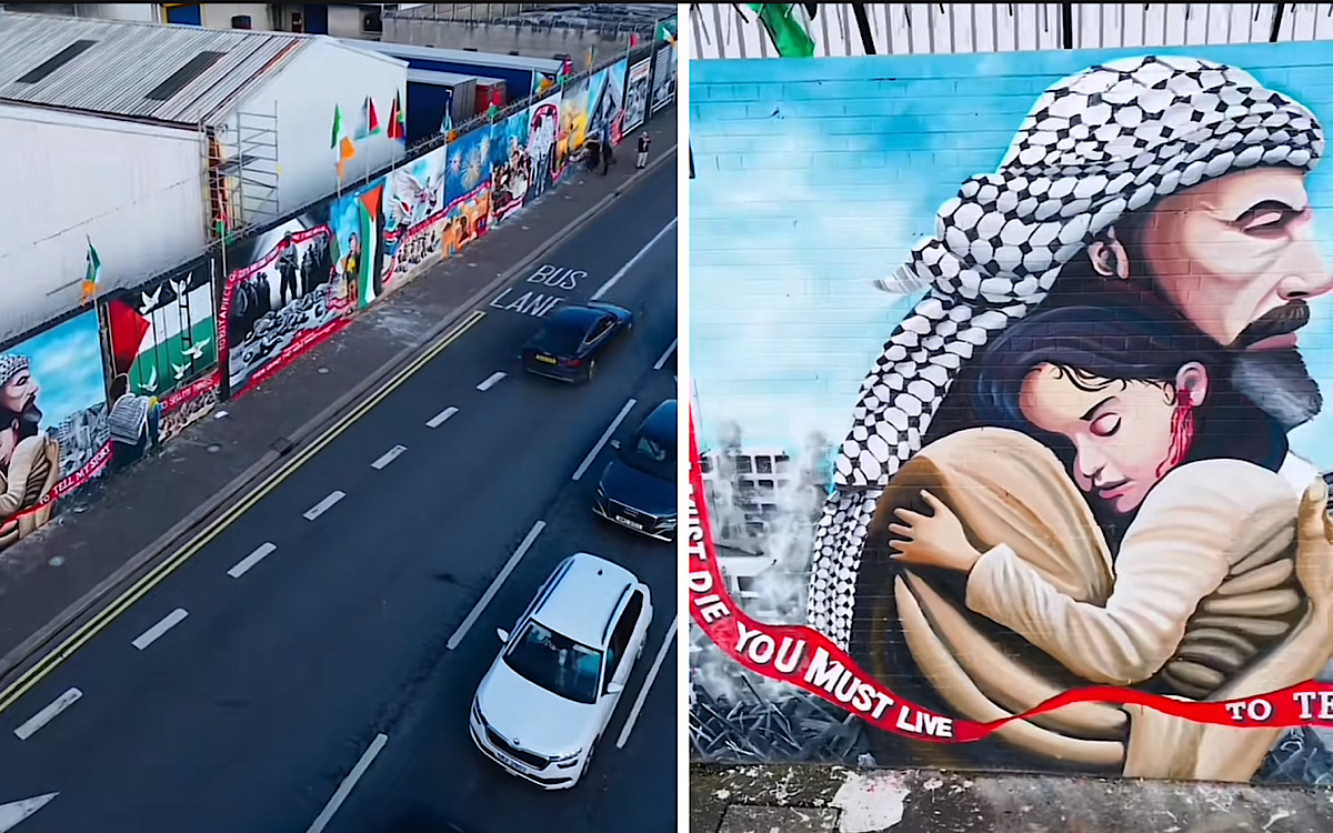 Tembok Belfast Irlandia Dicat Mural Tentang Palestina, Semua Lukisan Didedikasikan Buat Korban Genosida