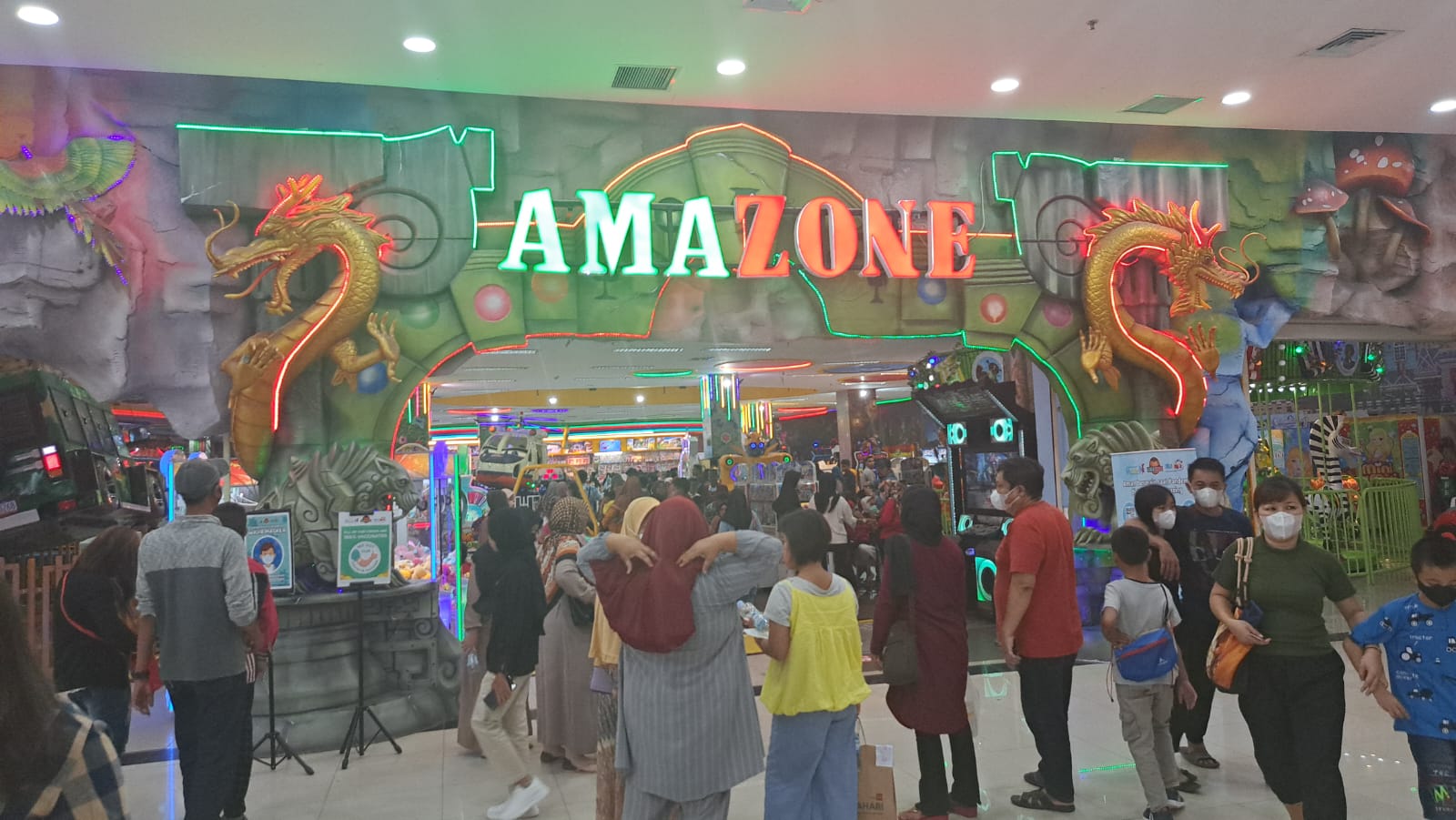  Arena Bermain Anak-Anak Amazone di PS Mall Palembang Ramai Pengunjung 