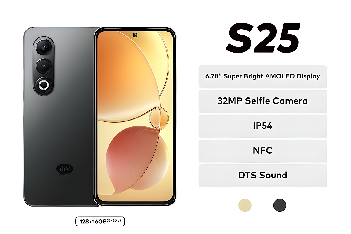 Itel S25 HP Murah Layar Amoled, Main Game Nyaman Sudah Bypass Charging