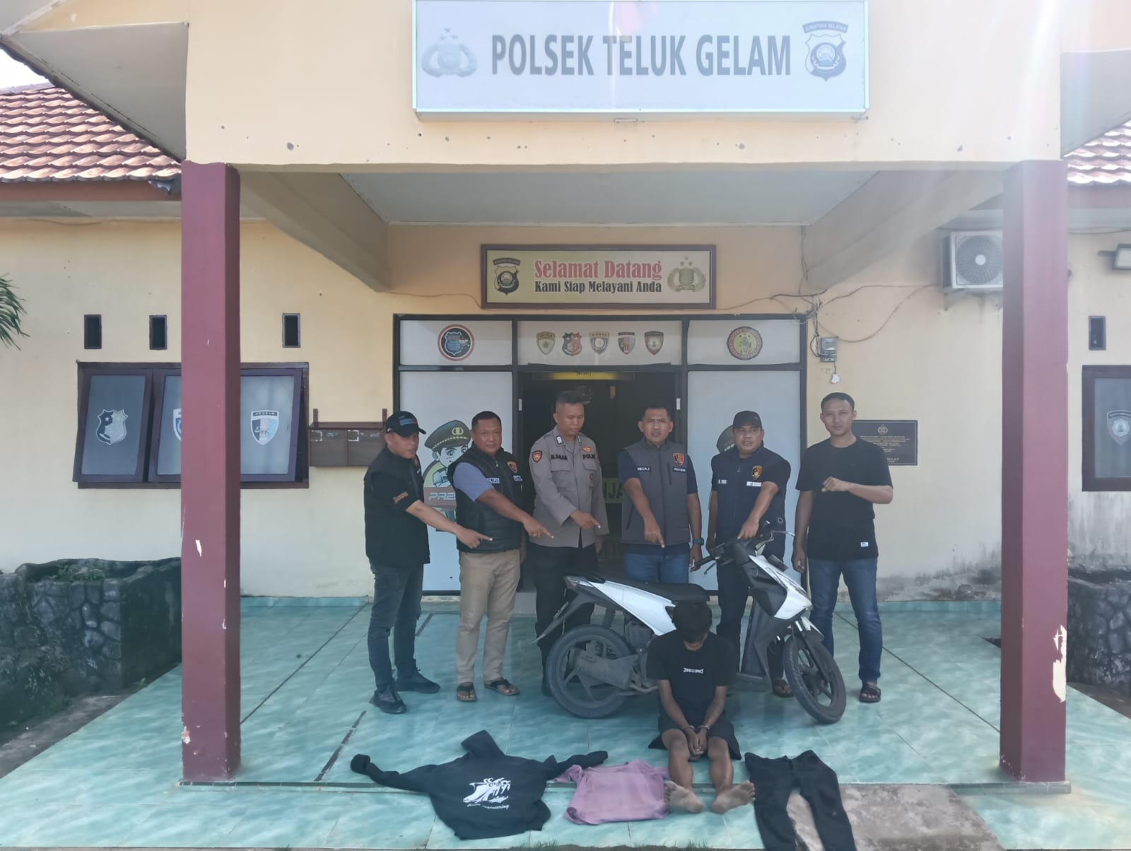 Pelaku Pencuri Handphone di Teluk Gelam OKI Ditangkap Polisi di Konter, 1 Masih Buron.