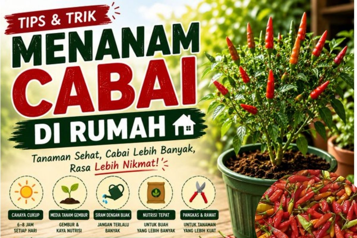 8 Tips Agar Tanaman Cabe Tumbuh Subur dan Berbuah Lebat untuk Petani Pemula