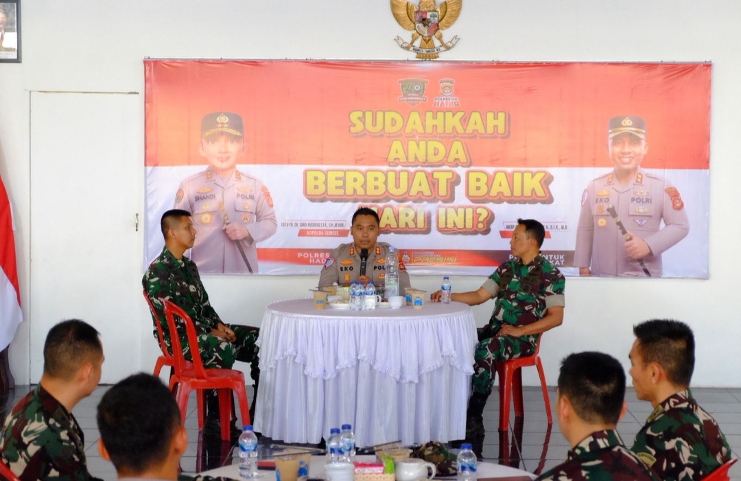 Kapolres OKI Sambut 14 Personel Seskoad Edukasi Warga Cegah Karhutla