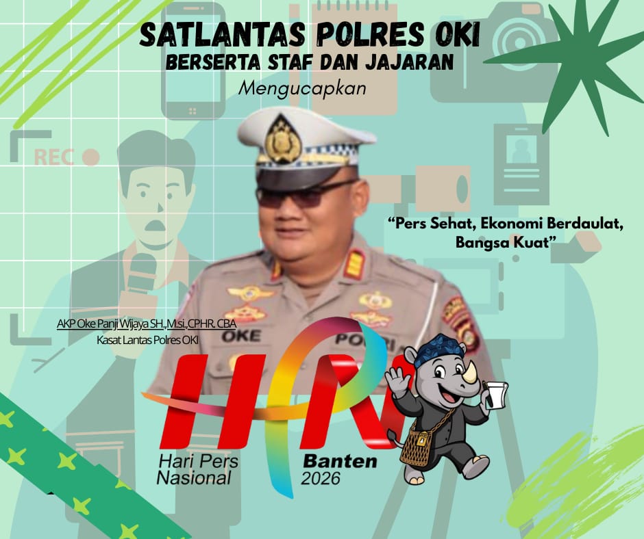 Satlantas Polres OKI beserta Staf dan Jajaran: Selamat Hari Pers Nasional 2026